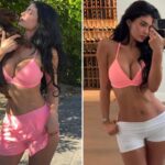 Kylie Jenner compartilha o Hot Instagram: fotos em Skimpy Pintin Atlasire