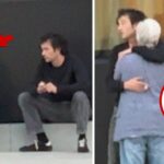 Matty Heal conforta sua mãe de chorar do lado de fora do restaurante