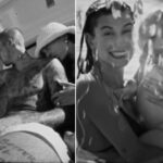 Justin Bieber tocando com o filho Blues com o novo videoclipe ‘Yukon