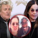 Rod Stewart mostrado bizarro ai ozzy Osborne Tribute Video por concerto
